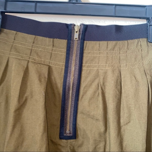 Madewell Pleated Midi Skirt Size 4 Olive Green EUC - Picture 6 of 7